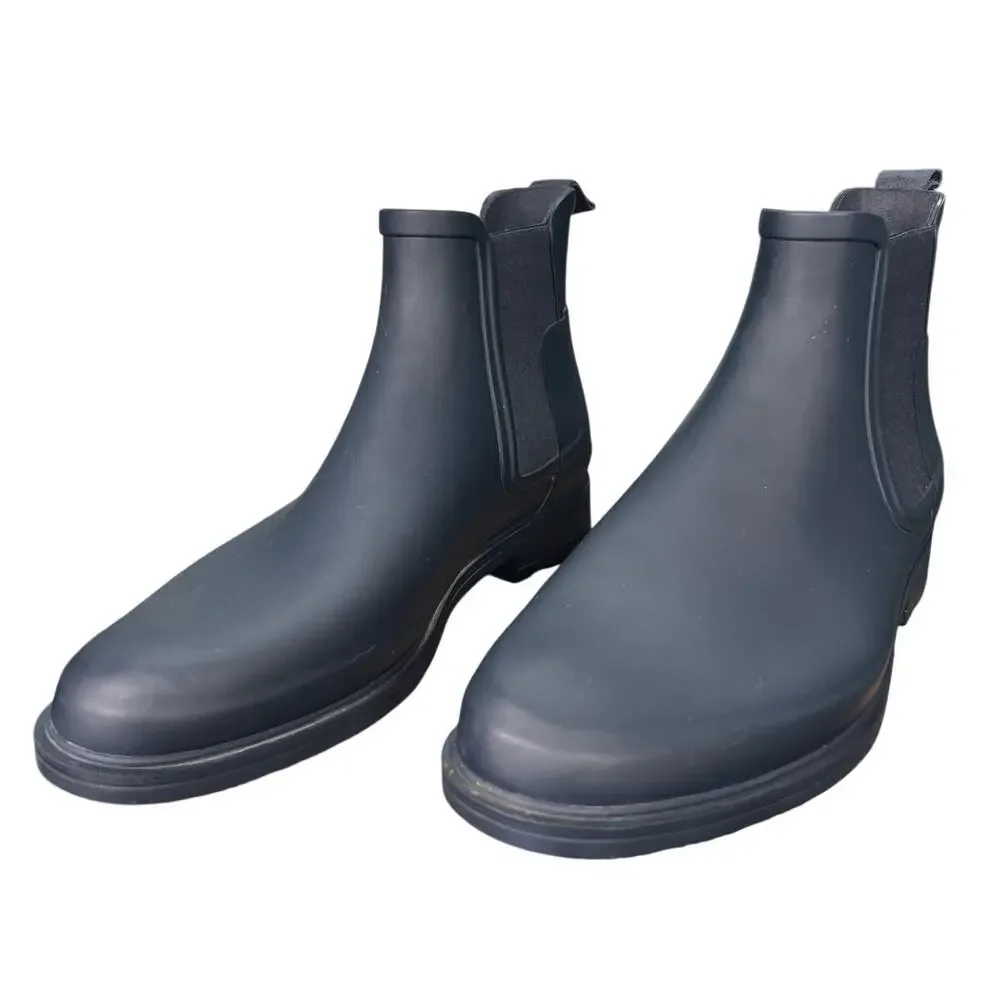 Hunter Men’s Refined Blue Waterproof Chelsea Boot Size US 12